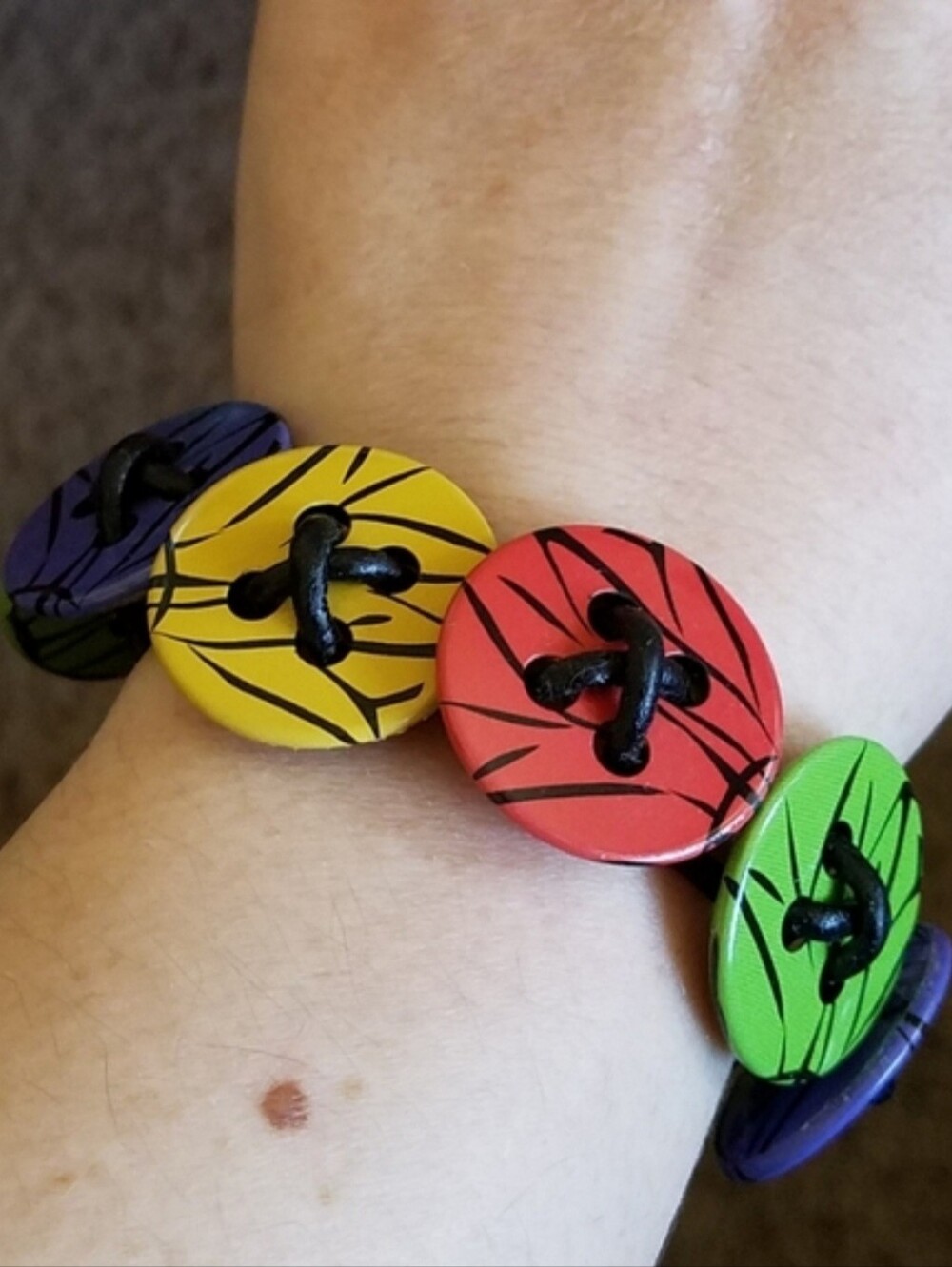 Unique Leather And Metal Bracelet Excellent Condition⁸
